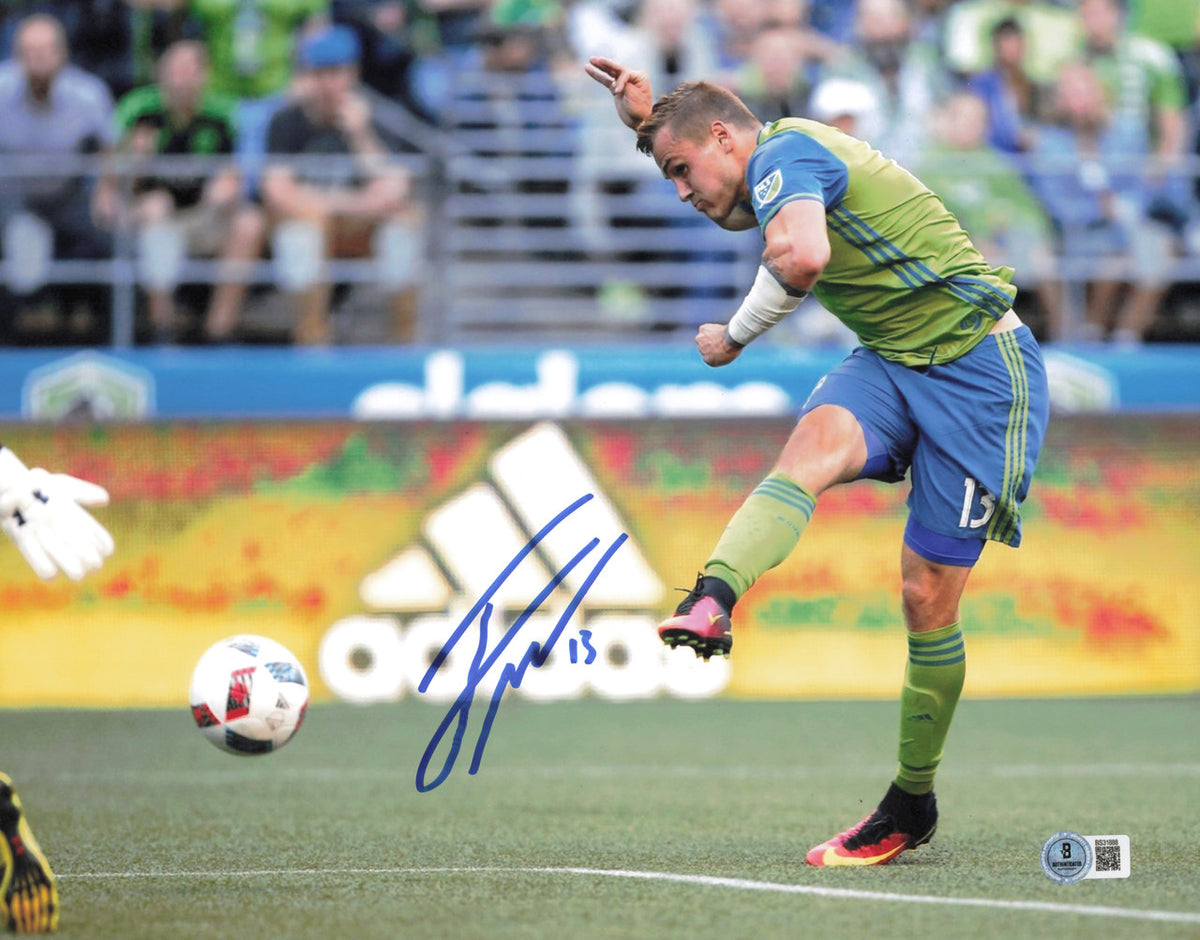 Jordan Morris Autographed 11x14 Photo Seattle Sounders Beckett BAS QR #BS31888