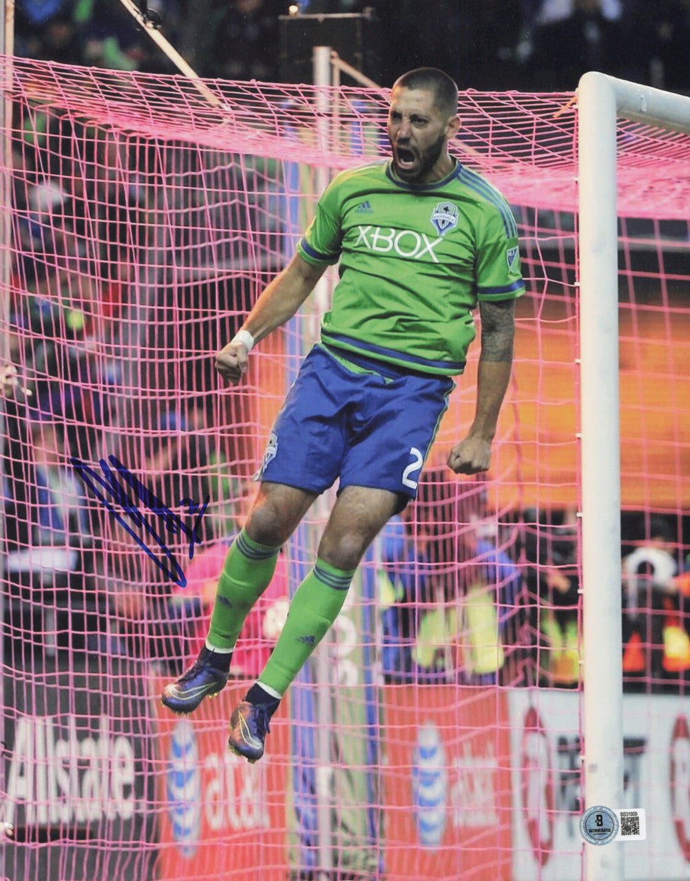 Clint Dempsey Autographed 11x14 Photo Seattle Sounders Beckett BAS QR #BS31909
