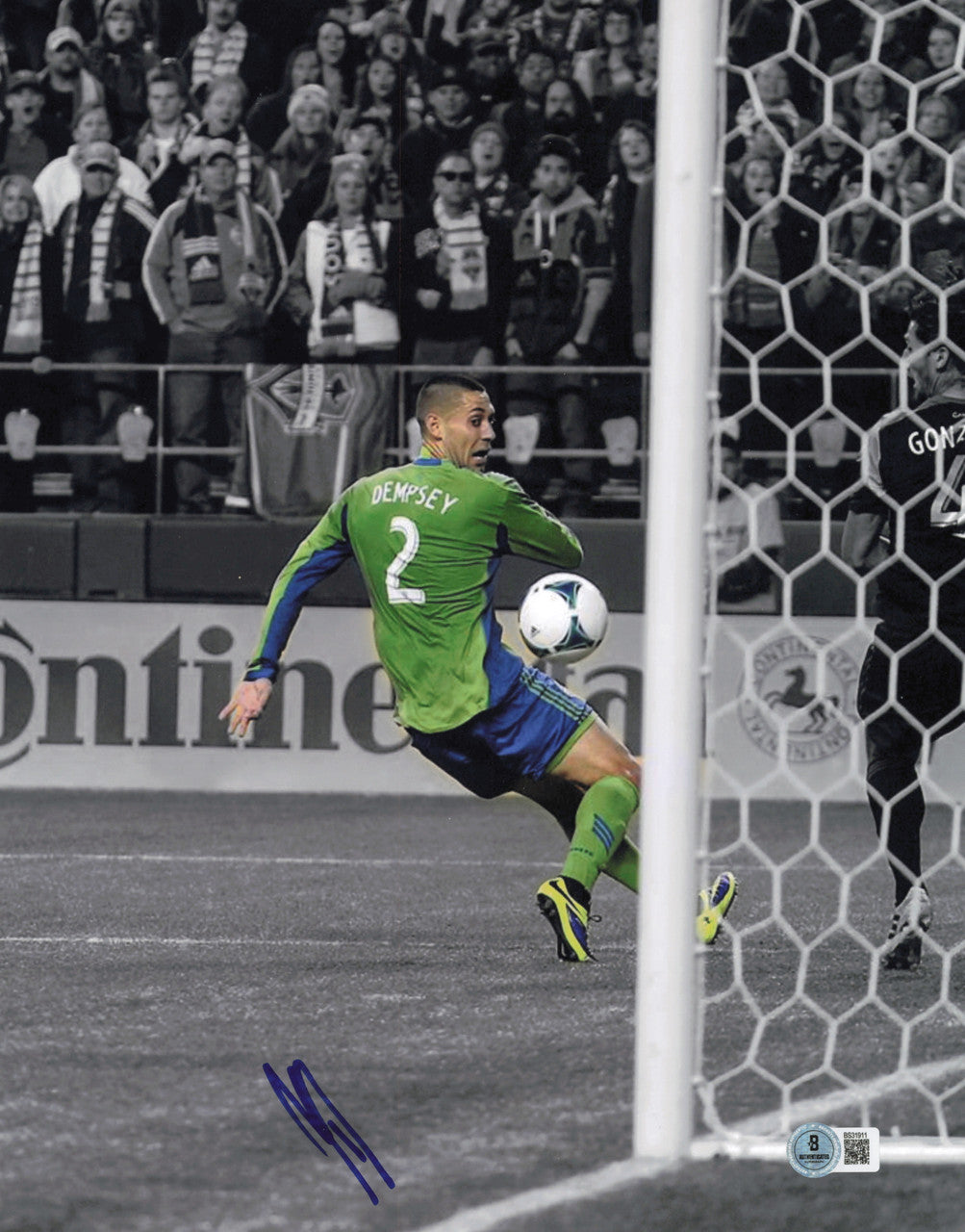 Clint Dempsey Autographed 11x14 Photo Seattle Sounders Beckett BAS QR #BS31911