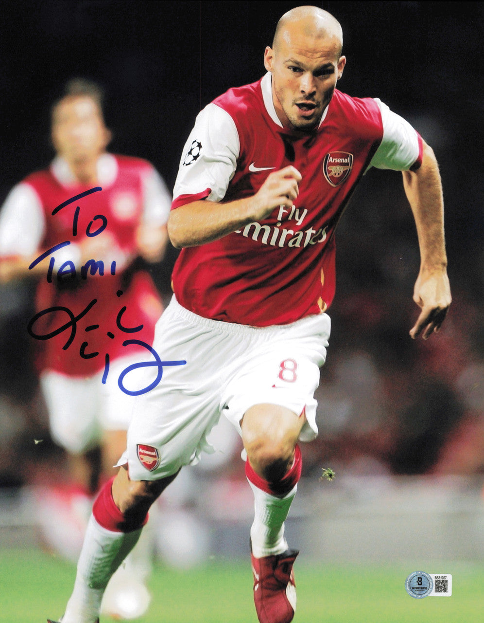 Freddie Ljungberg Autographed 11x14 Photo Arsenal "To Tami" Beckett BAS QR #BS31927