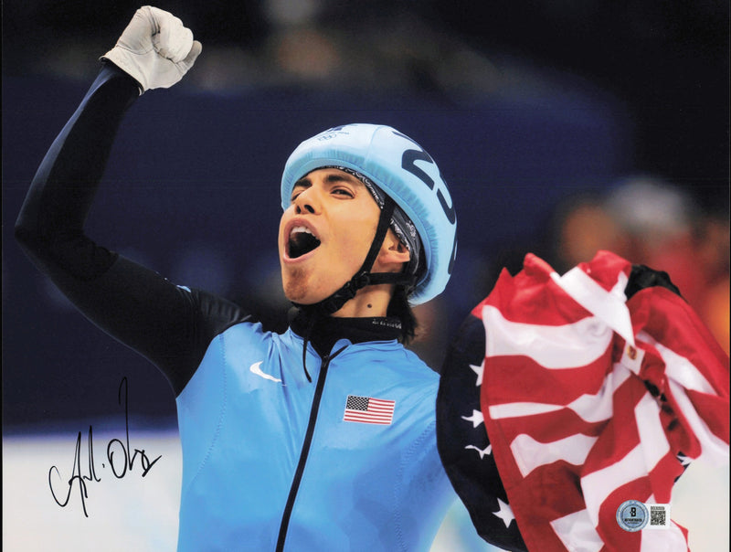 Apolo Anton Ohno Autographed 11x14 Photo Team USA Beckett BAS QR #BS30509
