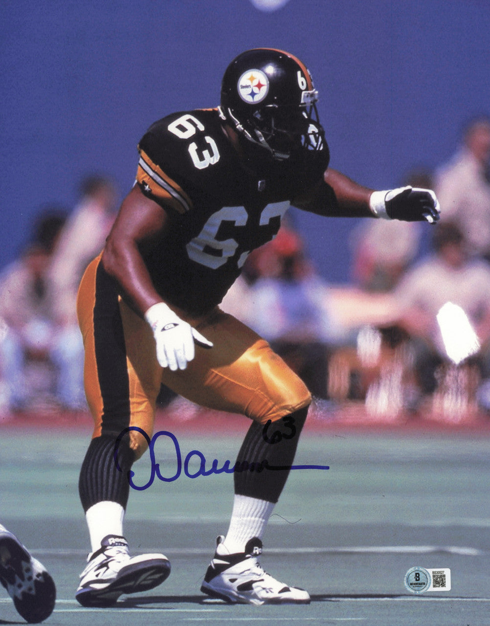 Dermontti Dawson Autographed 11x14 Photo Pittsburgh Steelers Beckett BAS QR #BS30527