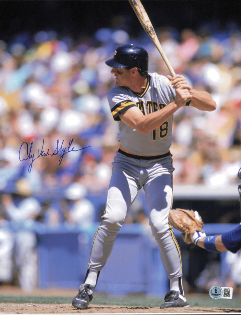 Andy Van Slyke Autographed 11x14 Photo Pittsburgh Pirates Beckett BAS QR #SB30650