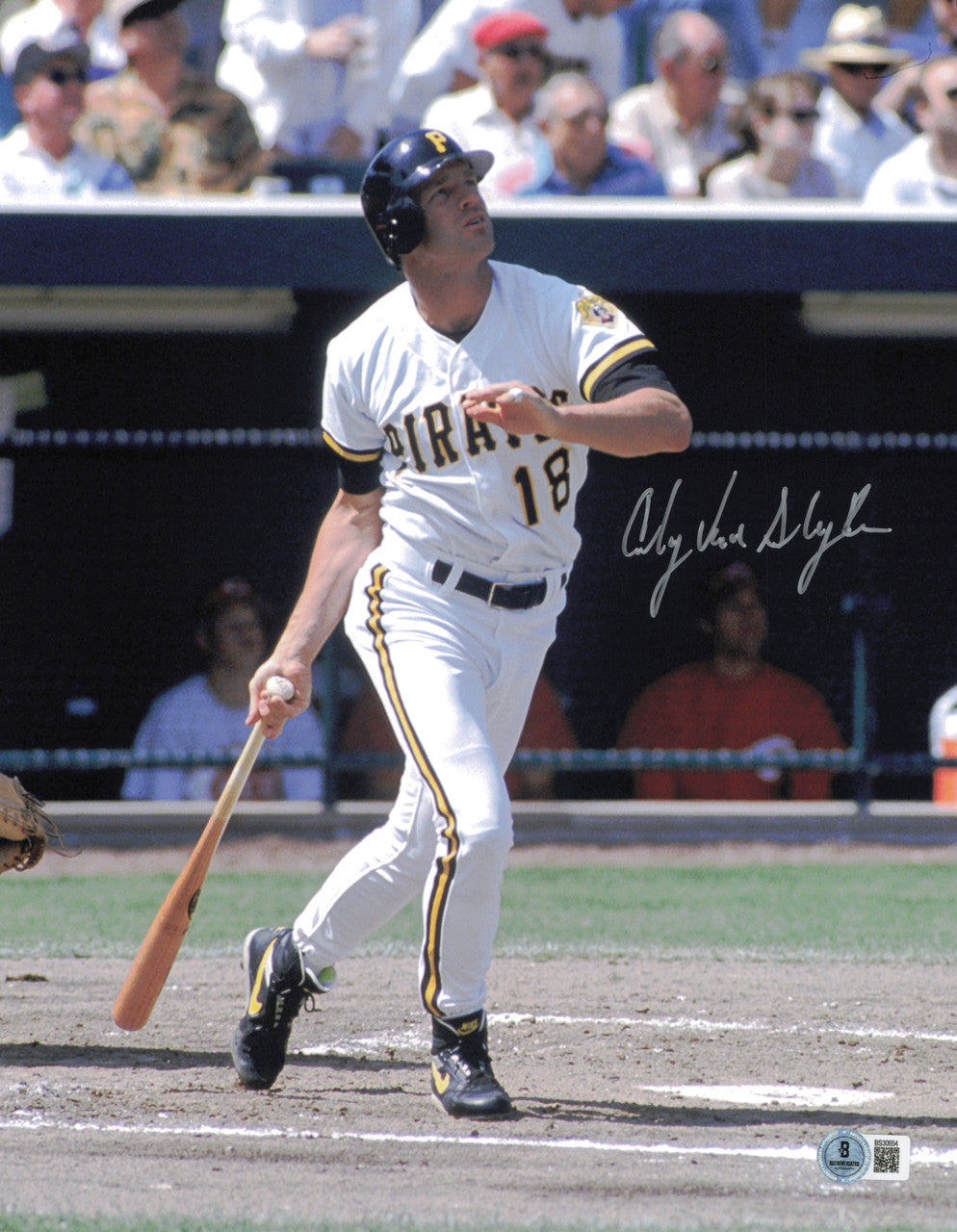 Andy Van Slyke Autographed 11x14 Photo Pittsburgh Pirates Beckett BAS QR #SB30654