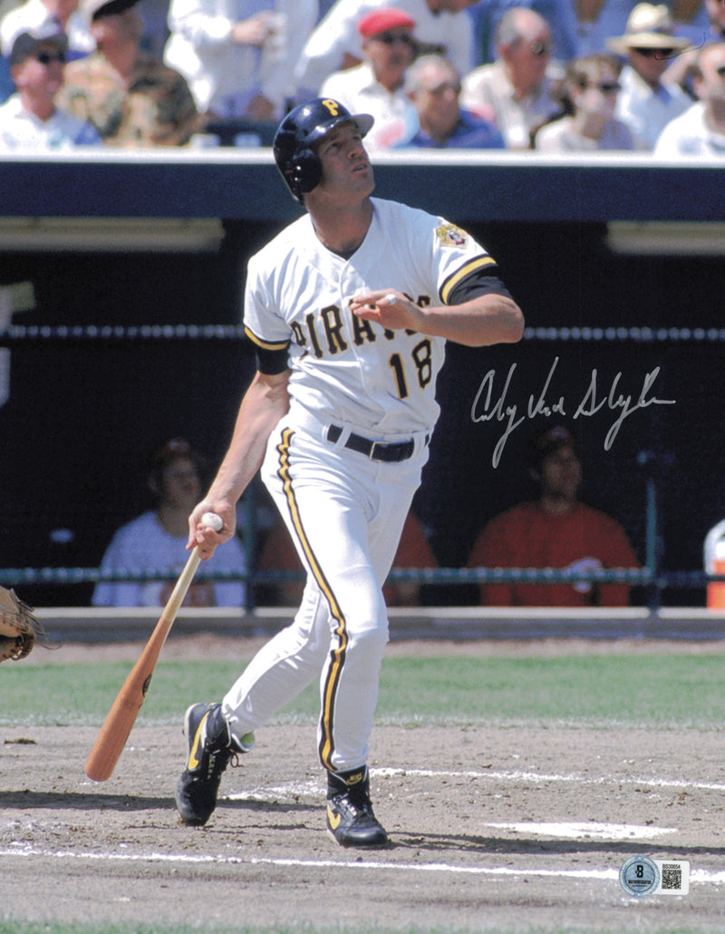 Andy Van Slyke Autographed 11x14 Photo Pittsburgh Pirates Beckett BAS QR #SB30654
