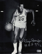 Elgin Baylor Autographed 11x14 Photo Los Angeles Lakers "HOF 77" Beckett BAS QR #SB30715