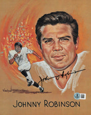 Johnny Robinson Autographed 8x10 Photo Kansas City Chiefs Beckett BAS QR #BS31976