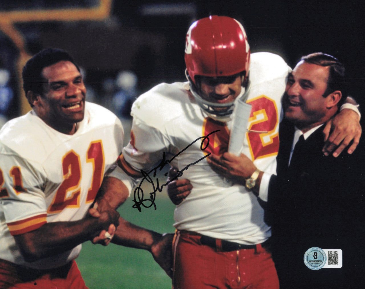 Johnny Robinson Autographed 8x10 Photo Kansas City Chiefs Beckett BAS QR #BS31982