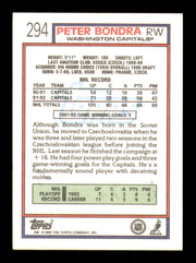 Peter Bondra Autographed 1992-93 Topps Card #294 Washington Capitals SKU #248080
