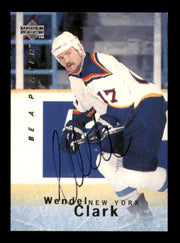 Wendell Clark Autographed 1996-97 Upper Deck Be A Player Card #S55 New York Islanders SKU #248084