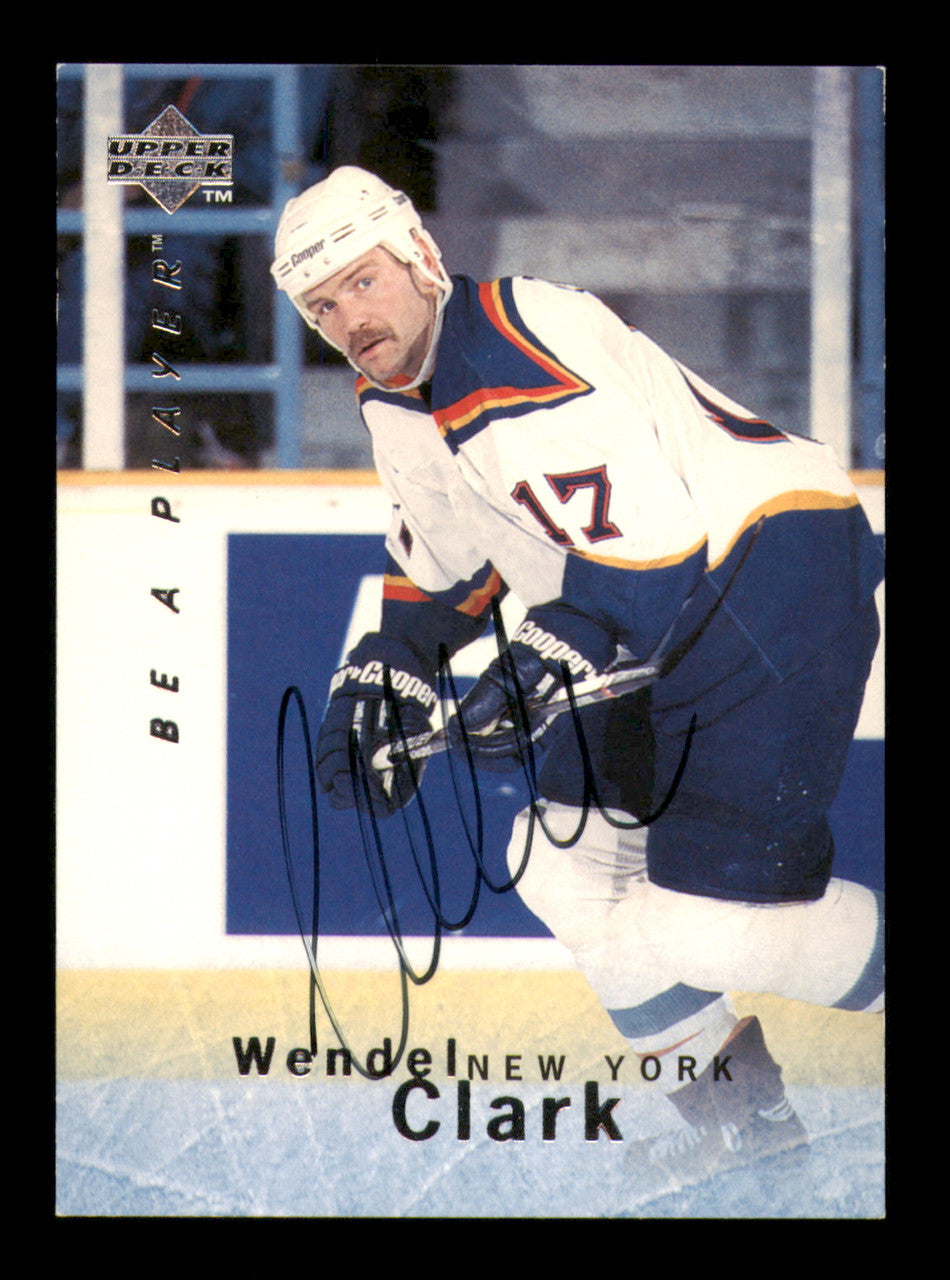 Wendell Clark Autographed 1996-97 Upper Deck Be A Player Card #S55 New York Islanders SKU #248084