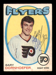 Gary Dornhoefer Autographed 1971-72 O Pee Chee Card #202 Philadelphia Flyers SKU #248090