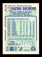 Gaetan Duchesne Autographed 1990-91 O Pee Chee Card #319 Minnesota North Stars SKU #248094