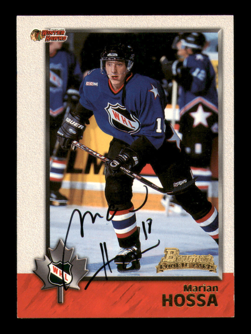 Marian Hossa Autographed 1998-99 Bowman Rookie Card #53 Ottawa Senators SKU #248113