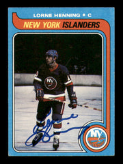 Lorne Henning Autographed 1979-80 Topps Card #193 New York Islanders SKU #248114