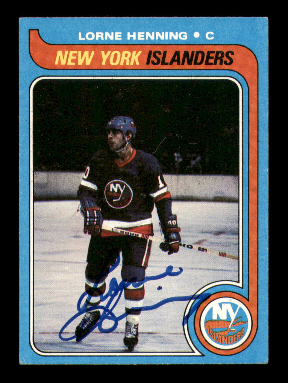 Lorne Henning Autographed 1979-80 Topps Card #193 New York Islanders SKU #248114