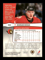 Marian Hossa Autographed 2001-02 Stadium Club Card #15 Ottawa Senators SKU #248117