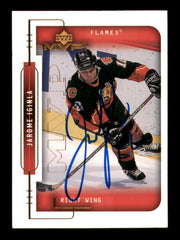 Jarome Iginla Autographed 1999-00 Upper Deck MVP Card #32 Calgary Flames SKU #248119