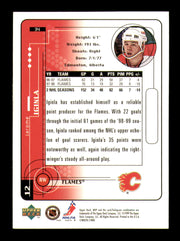 Jarome Iginla Autographed 1998-99 Upper Deck MVP Card #34 Calgary Flames SKU #248121