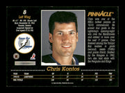 Chris Kontos Autographed 1992-93 Pinnacle Card #8 Tampa Bay Lightning SKU #248129
