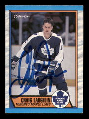 Craig Laughlin Autographed 1989-90 O Pee Chee Card #275 Toronto Maple Leafs SKU #248133