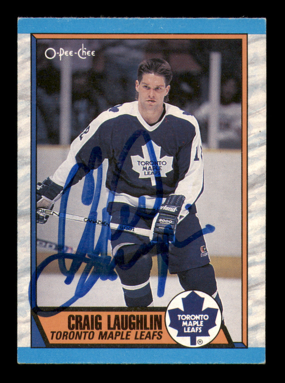 Craig Laughlin Autographed 1989-90 O Pee Chee Card #275 Toronto Maple Leafs SKU #248133