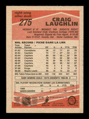 Craig Laughlin Autographed 1989-90 O Pee Chee Card #275 Toronto Maple Leafs SKU #248133