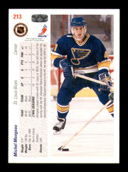 Michel Mongeau Autographed 1991-92 Upper Deck Card #213 St. Louis Blues SKU #248147