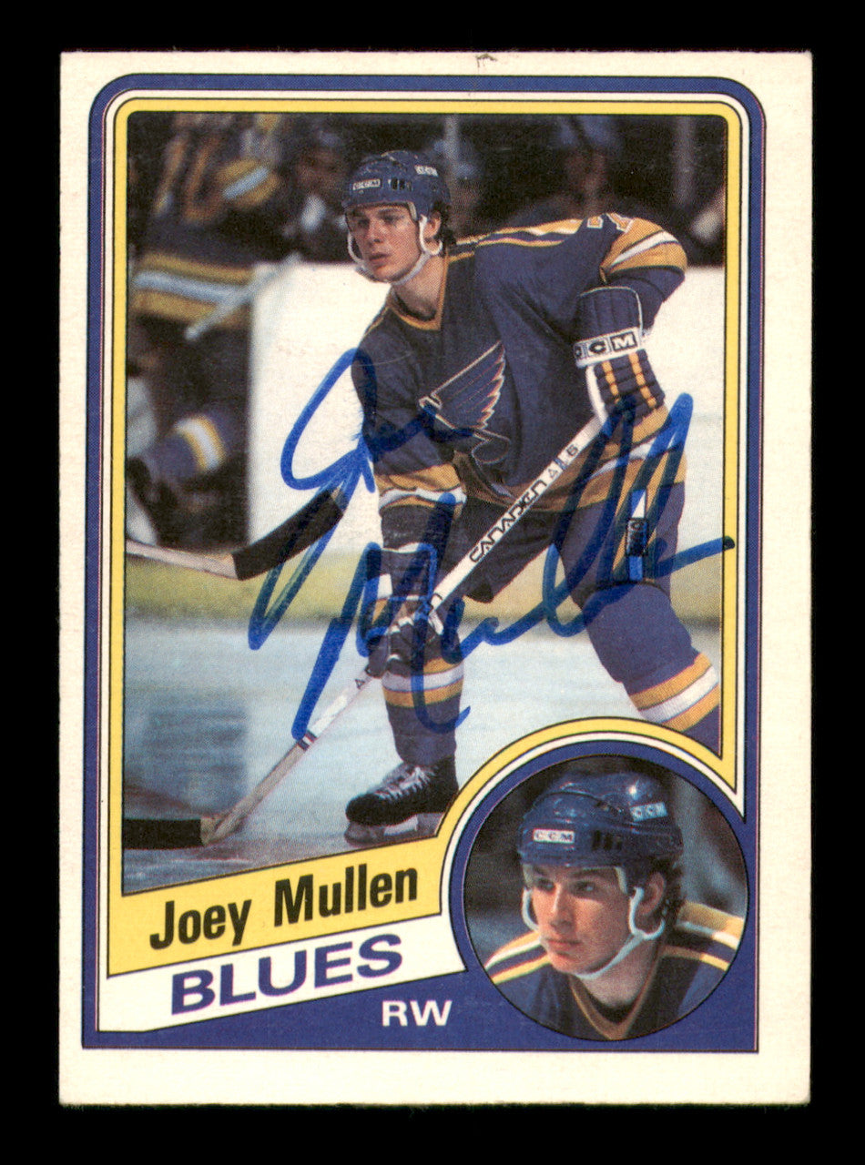 Joey Mullen Autographed 1984-85 O Pee Chee Card #188 St. Louis Blues SKU #248148