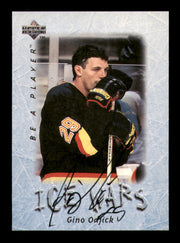 Gino Odjick Autographed 1996 Upper Deck Be A Player Card #222 Vancouver Canucks SKU #248152