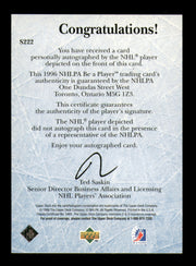 Gino Odjick Autographed 1996 Upper Deck Be A Player Card #222 Vancouver Canucks SKU #248152
