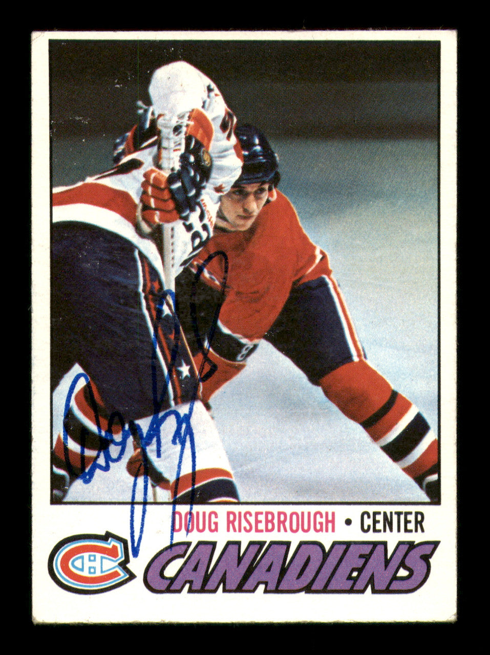 Doug Risebrough Autographed 1977-78 Topps Card #189 Montreal Canadiens SKU #248155