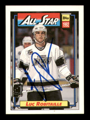 Luc Robitaille Autographed 1992-93 Topps Card #266 Los Angeles Kings SKU #248158
