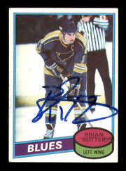 Brian Sutter Autographed 1980-81 Topps Card #244 St. Louis Blues SKU #248162