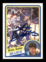 Brian Sutter Autographed 1984-85 Topps Card #135 St. Louis Blues SKU #248164