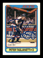 Peter Taglianetti Autographed 1990-91 O Pee Chee Card #435 Winnipeg Jets SKU #248170