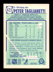 Peter Taglianetti Autographed 1990-91 O Pee Chee Card #435 Winnipeg Jets SKU #248170