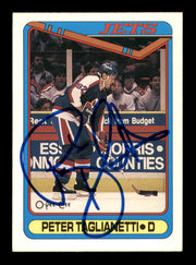 Peter Taglianetti Autographed 1990-91 O Pee Chee Card #435 Winnipeg Jets SKU #248171