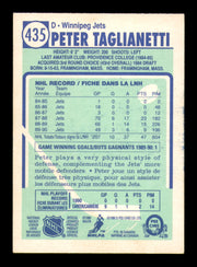 Peter Taglianetti Autographed 1990-91 O Pee Chee Card #435 Winnipeg Jets SKU #248171
