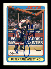 Peter Taglianetti Autographed 1990-91 O Pee Chee Card #435 Winnipeg Jets SKU #248173