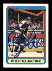 Peter Taglianetti Autographed 1990-91 O Pee Chee Card #435 Winnipeg Jets SKU #248174