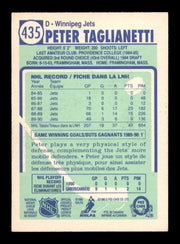 Peter Taglianetti Autographed 1990-91 O Pee Chee Card #435 Winnipeg Jets SKU #248174