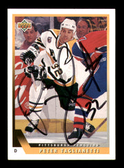 Peter Taglianetti Autographed 1993-94 Upper Deck Card #100 Pittsburgh Penguins SKU #248175