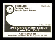 Rob Ellis Autographed 1979 TCMA Rookie Card #23 Tacoma Tugs SKU #248192