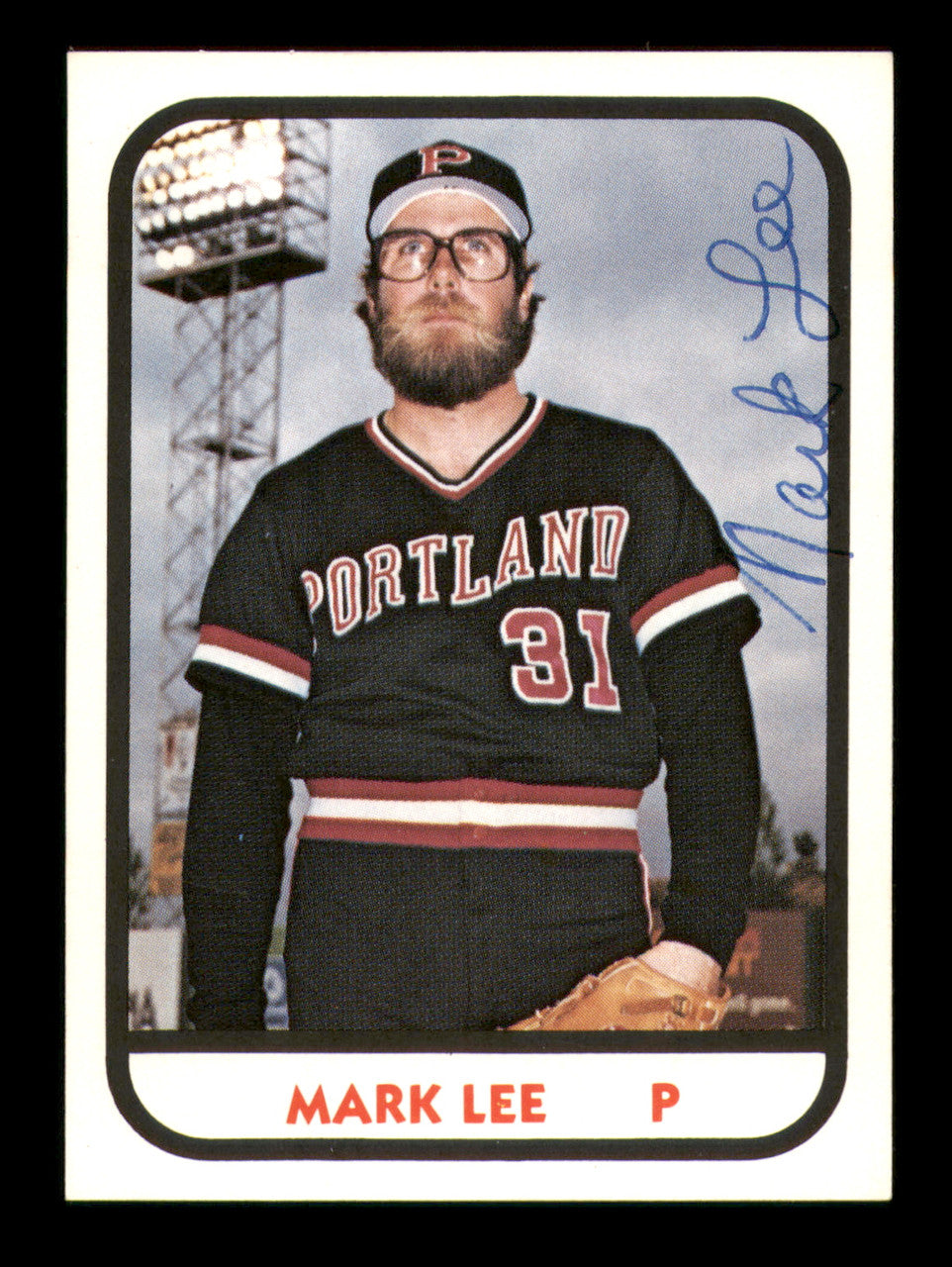 Mark Lee Autographed 1981 TCMA Card #15 Portland Beavers SKU #248210