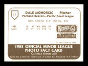Dale Mohorcic Autographed 1981 TCMA Rookie Card #17 Portland Beavers SKU #248211