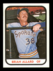 Brian Allard Autographed 1981 TCMA Card #10 Spokane Indians SKU #248215