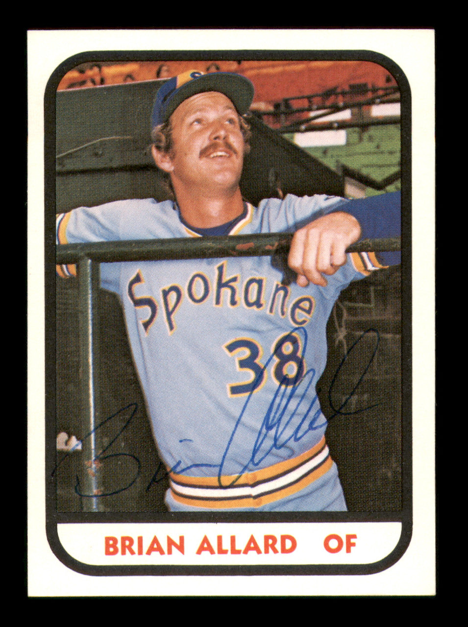 Brian Allard Autographed 1981 TCMA Card #10 Spokane Indians SKU #248215