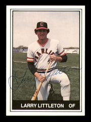 Larry Littleton Autographed 1982 TCMA Rookie Card #20 Charleston Charlies SKU #248226