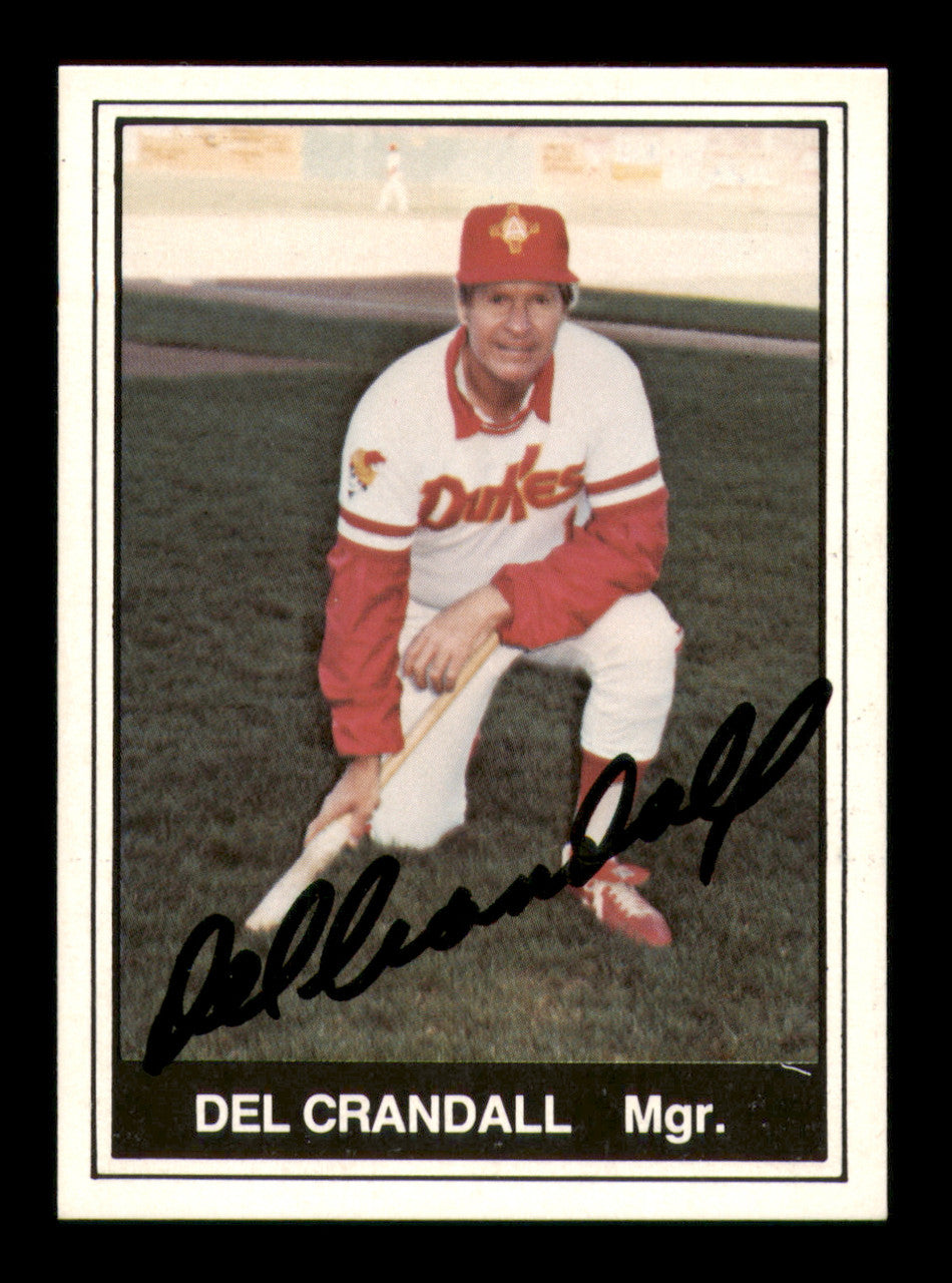 Del Crandall Autographed 1982 TCMA Card #24 Albuquerque Dukes SKU #248235